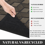 Rubber Door Mat Geometric Textured ( 45x75 cm Copper )