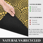 Rubber Door Mat Mosaic Textured ( 45x75 cm Golden )