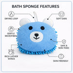 Bath Sponge For Kids And Adult  ( Blue 13x14cm )