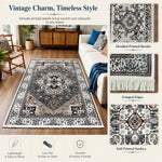 Riyasat Printed Carpet For Home And Office ( 4x6 ft, Vintage Grey )