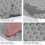 PVC Shower Mat for Bathroom Floor ( 35x70 cm, Grey )