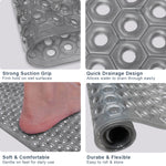 PVC Shower Mat for Bathroom Floor ( 40x70 cm, Smoke Grey )