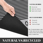 Rubber Door Mat Welcome Textured ( 45x75 cm Silver )