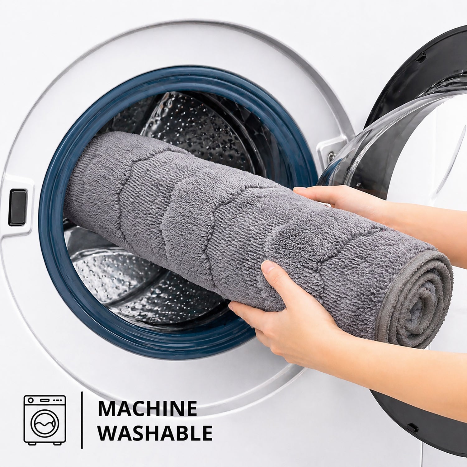Moscow ZigZag Wave Microfiber Bath  (38x58cm Grey)