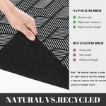 Rubber Door Mat Geometric Textured ( 45x75 cm Silver )