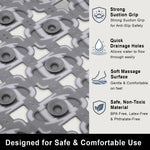 Rubber Shower Mat Ibija Pattern ( 40x70 Cm Grey )