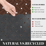 Rubber Door Mat Weave Textured ( 45x75 cm Brown )