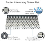 Plastic Shower Mat For Bathroom (36x68 Cm Grey )