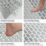 Rubber Shower Mat For Bathroom ( 37x67 Cm Grey )