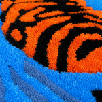 Premium Wool Tufted Tiger Pattern Rug Unique Design Mat For Room And Wall Decor Home Living Space 61x61 cm