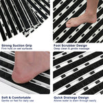 Rubber Shower Mat For Bathroom ( 38x70 Cm Black )