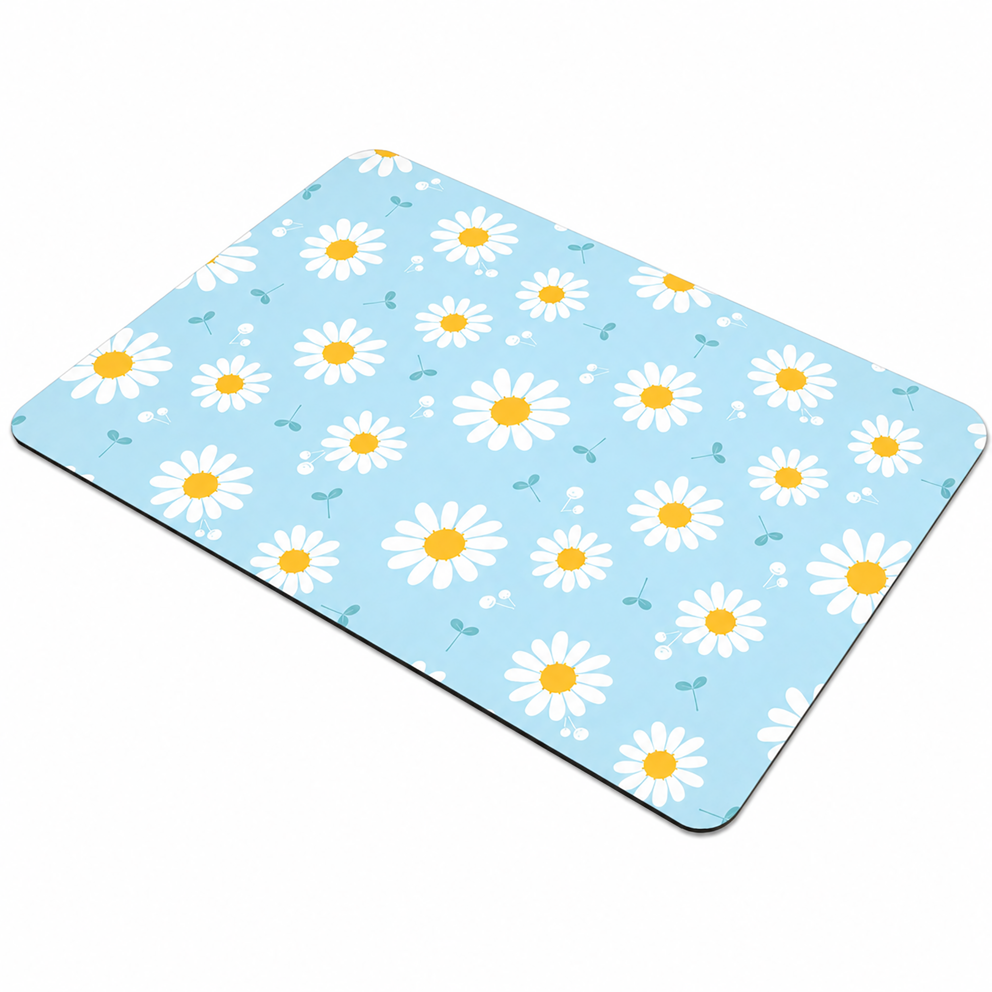 Kitchen Dish Drying Mat | Blue Daisy Floral Print | 35x55 cm