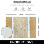 Columbia Bath Mat for Bathroom Pack of 2 (Gold, 38x58 cm)