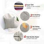 Corduroy Cushion Cover Super Soft (16x16 Inch, Taupe)
