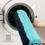 Striped Italia Bath Mat Super Sof(Aqua, 40x60 cm)