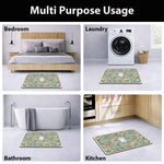 Kitchen Mat Combo  (116x36 & 58x36 cm,White)