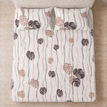 Double Bedsheet with 2 Pillow Covers Premium 240 TC 100% Cotton Feel (Cream 108x108 inch )