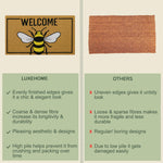 Coir Doormat for Home Entrance ( Bee Print Design ,71x45 cm)
