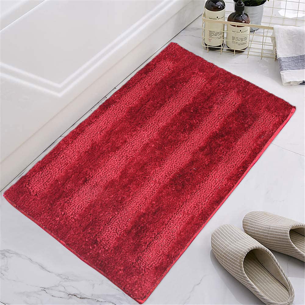 Classic Bath Mat 2500 GSM Microfiber (Maroon, 40 cm x 60 cm)