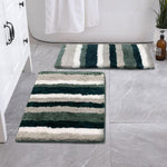 Italia Combo Door Mats for Home Pack of 2 (40x60 cm, Hunter Green)
