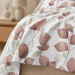 Double Bedsheet with 2 Pillow Covers 220 TC 100% Cotton Feel ( King Size Mauve 90x100inch )