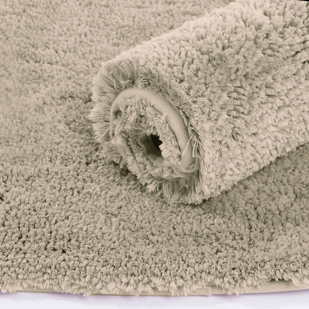 Vegas Microfiber Mats For Bathroom (45X75 Cm, Beige)