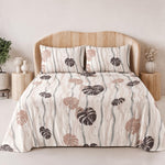 Double Bedsheet with 2 Pillow Covers Premium 240 TC 100% Cotton Feel (Cream 108x108 inch )