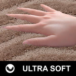 Bath Mat Classic Waves Microfiber 2200 GSM (40x60 cm, Coffee)