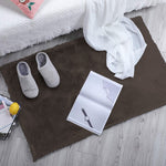 Rabbit Fur Soild Bath Mat (Cocoa, 45x75 cm)