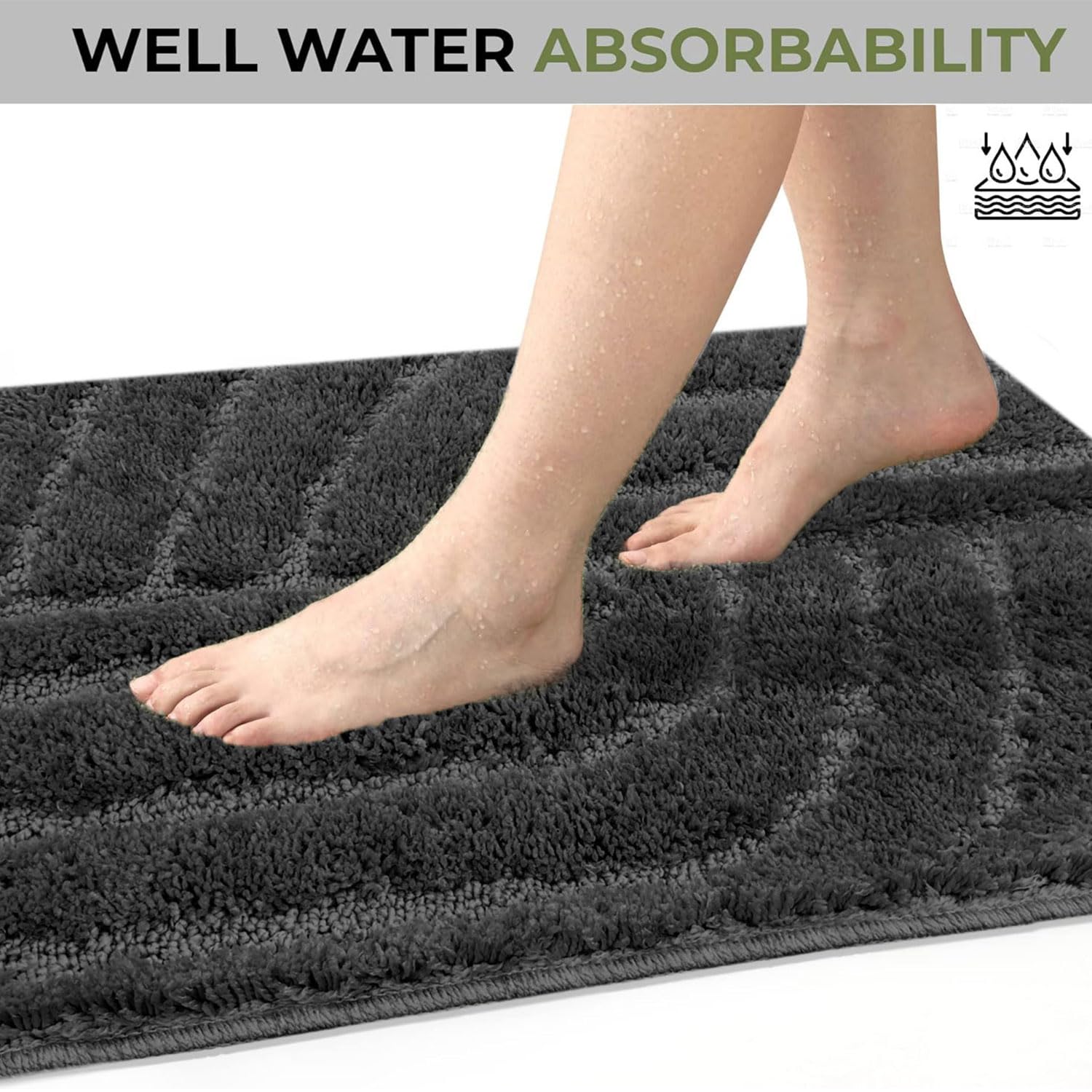 Scotland Maze Cut Bath Mat (38x58 cm, Silver)