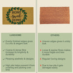 Coir Doormat for Home Entrance (Home Sweet Home Print ,71x45 cm)