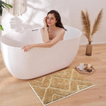 Bath Mat Classic Diamond Microfiber 2200 GSM (40x60 cm, Gold )