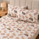 Double Bedsheet with 2 Pillow Covers 220 TC 100% Cotton Feel (  Pink , 90x100inch )