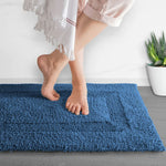 Paris Bath Mat Cotton Super Soft (Teal, 40 Cm x 60 Cm)