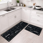 Kitchen Mat Combo Jasty Fresh Bread Design (116x36 & 58x36 cm Grey)