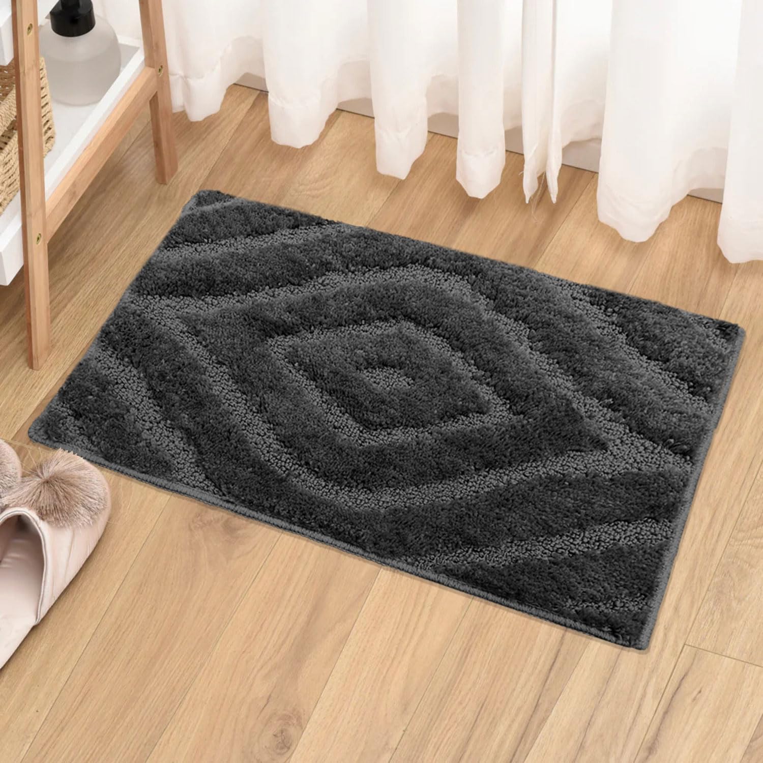 Scotland Diamond Bath Mat (38x58 cm, Silver)