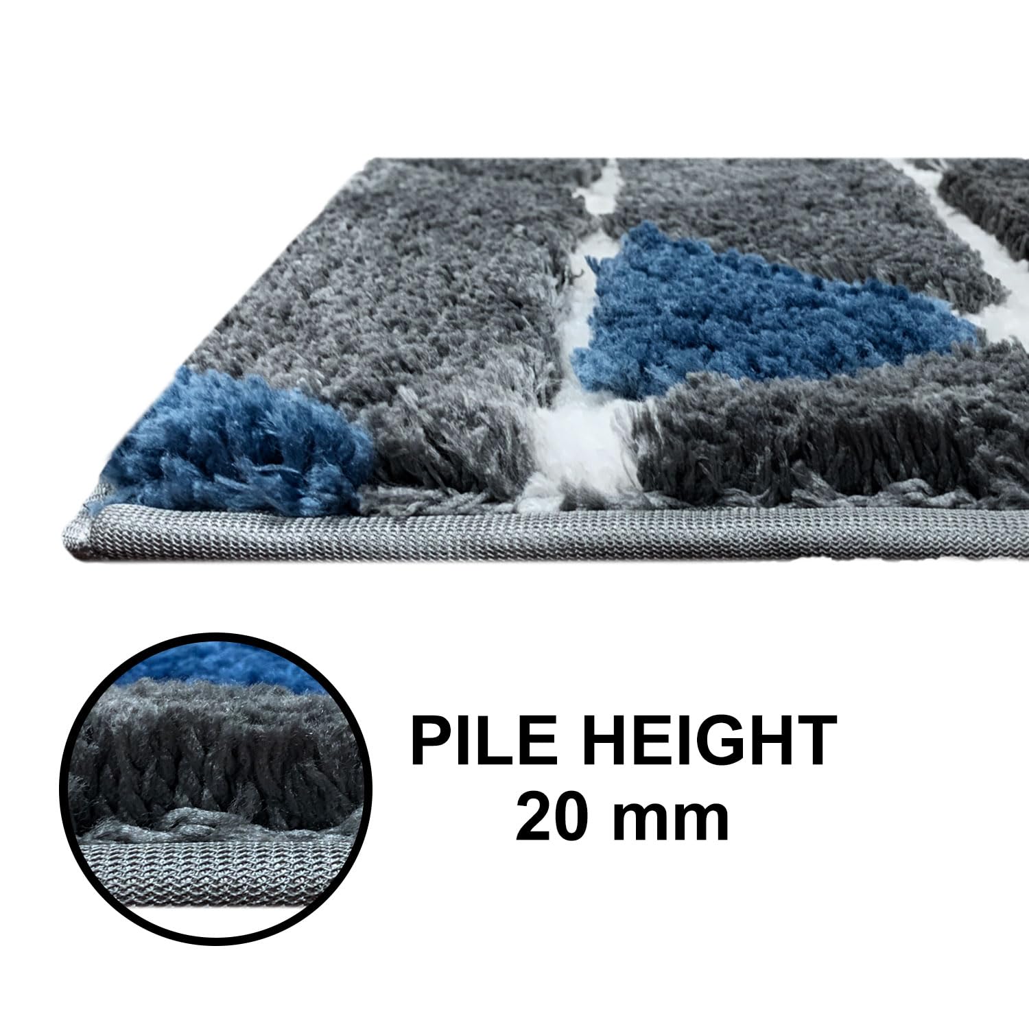 Macau Trangle Bath Mat (40x60 cm,Grey)