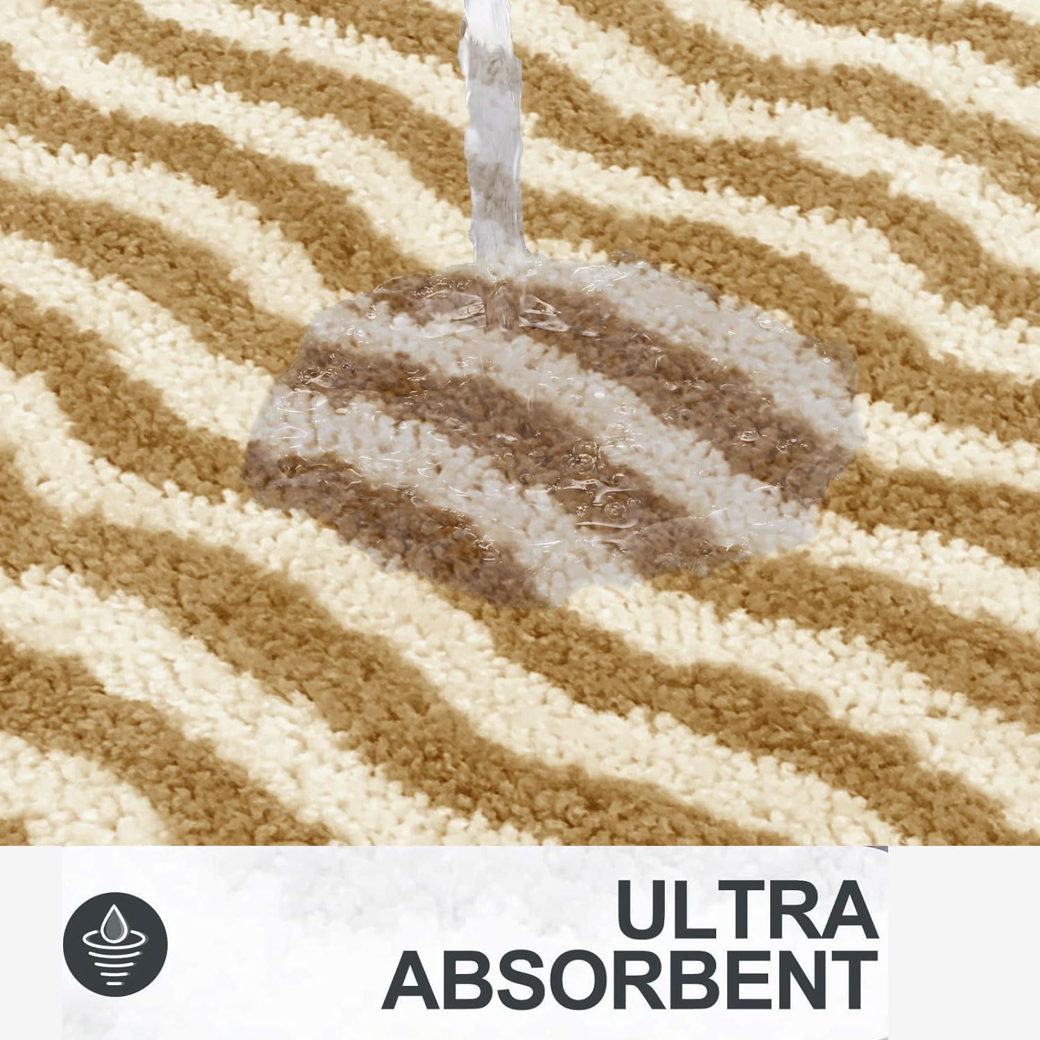 Berlin Bath Mat Bathroom Mat( 38x58 cm, Tabacco)