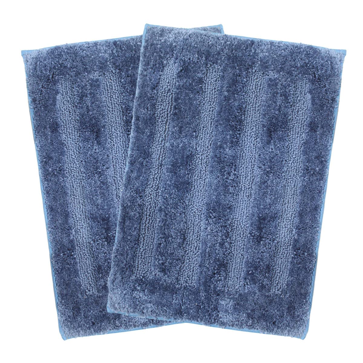 Bathmat 2500 GSM Microfiber Pack of 2 (Blue, 40cm x 60cm)