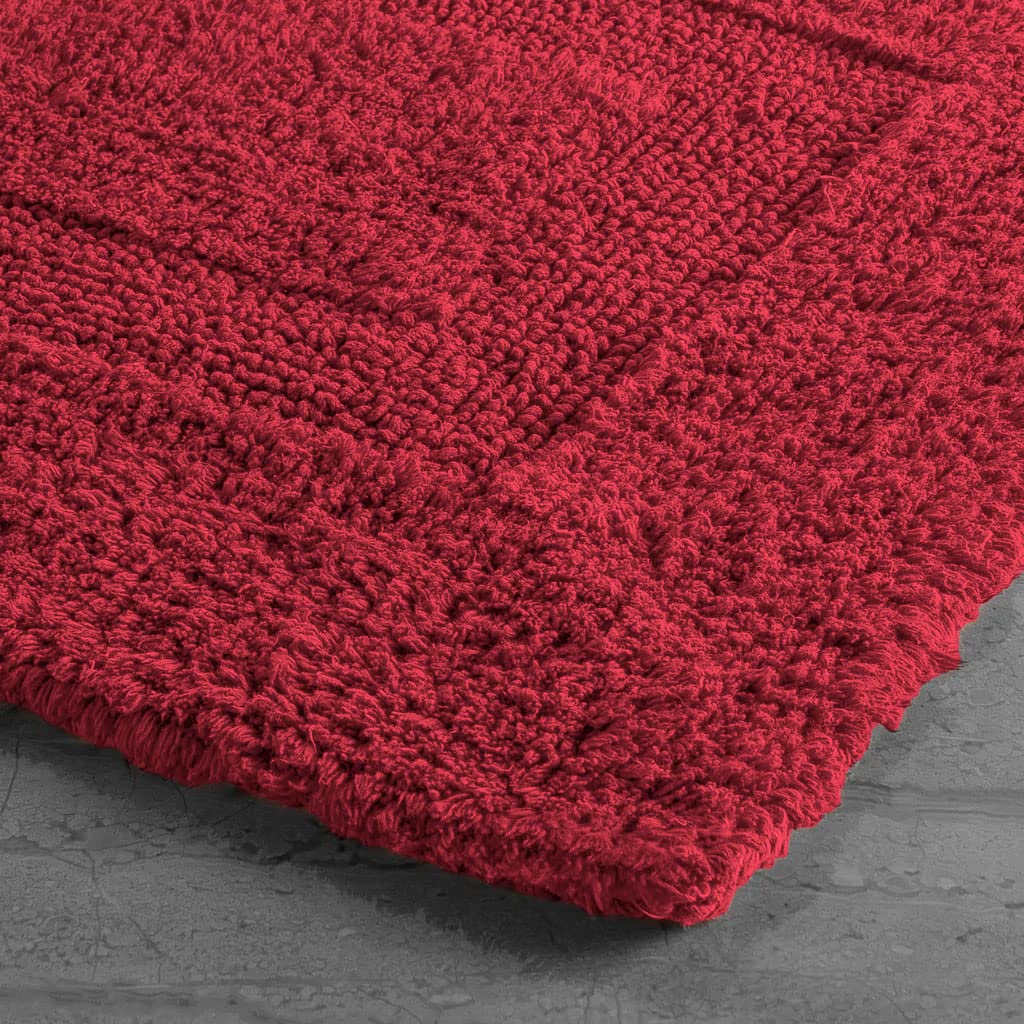 Paris Bath Mat Cotton Super Soft (Maroon, 40 Cm x 60 Cm)