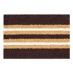 Stripe Rugs Runner for Bathroom 1600 GSM Microfiber Pack of 2 (58X140 + 38x58 cm, Blue + Chocolate)