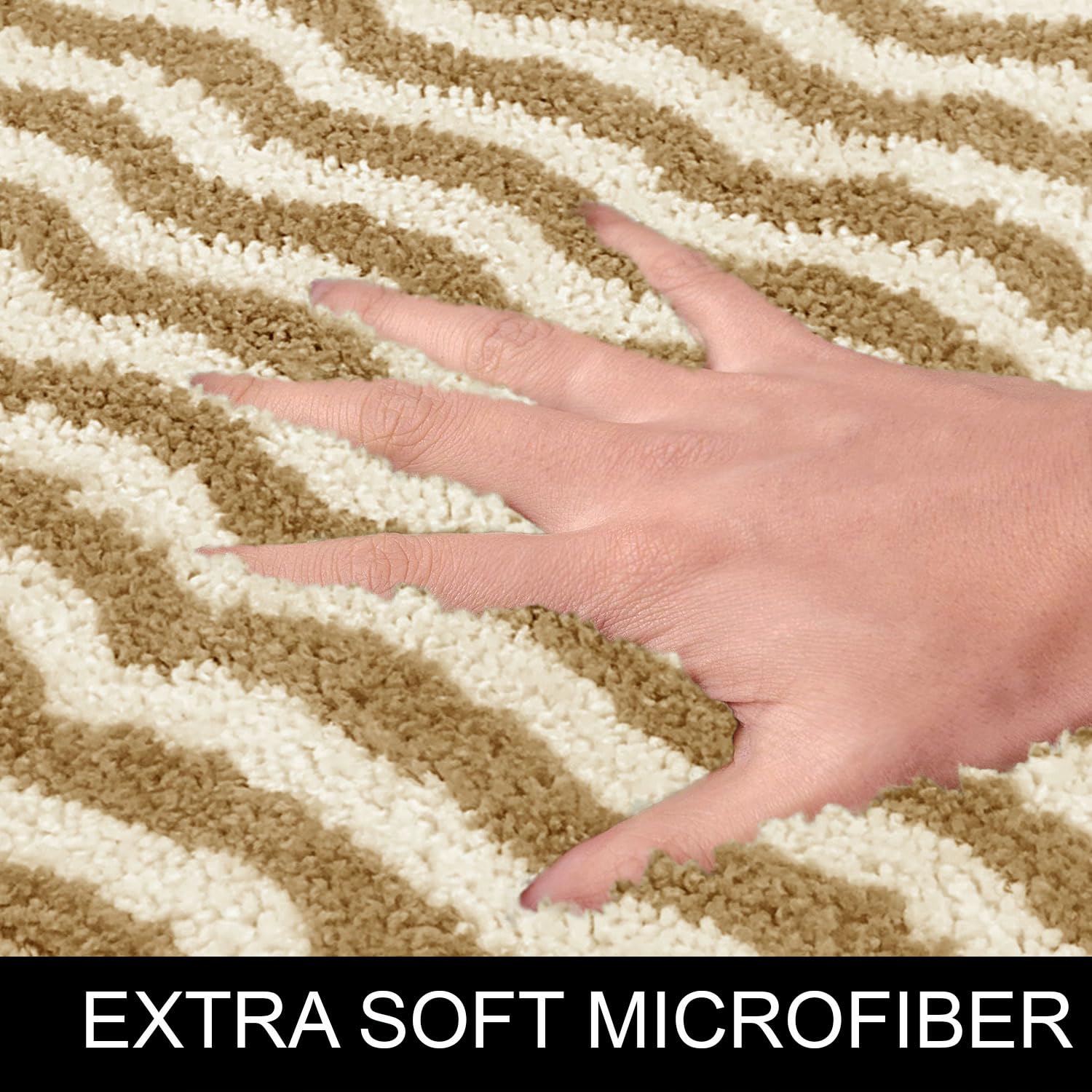 Berlin Bath Mat Super Sof Mat Pack of 2(38x58 cm ,Tabacco)