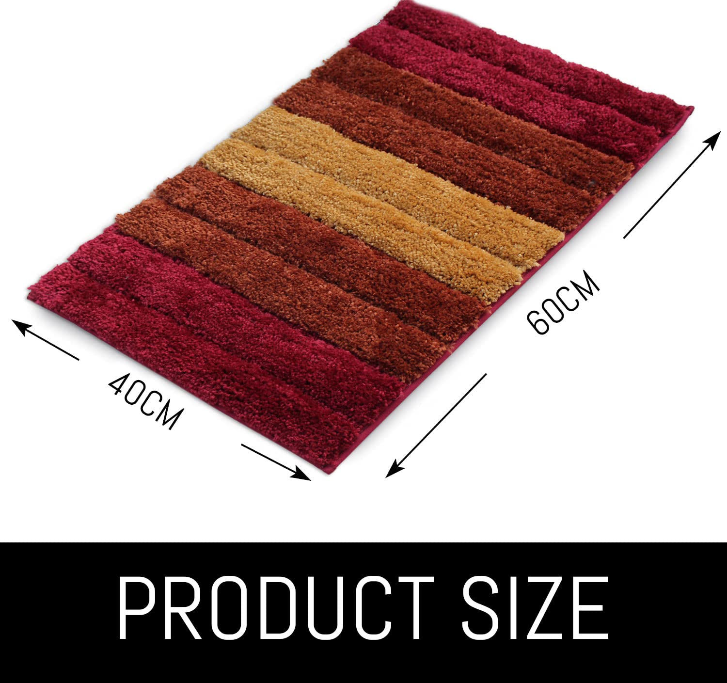 Luxury Bath Mat for Bathroom (40X60 Cm ,Cherry)
