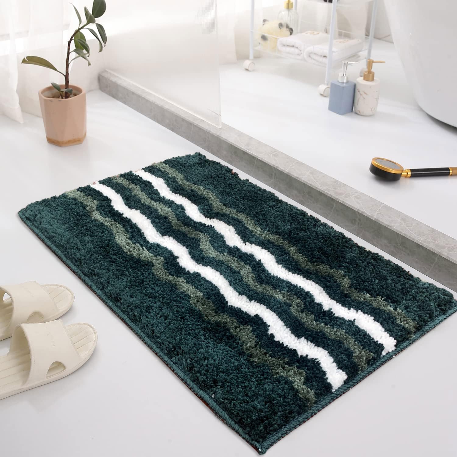 Belgium Bath Mat ( 38x58 cm, Green )