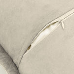 Cushion Cover One Side Rabbit Fur Pack of 2 (16 x 16 inch,Beige)