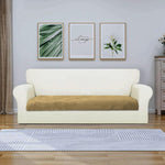 Rabbit Fur Sofa Cover 3 Seater (Anti Gold, 68x183 cm)