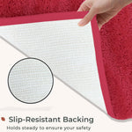 Bath Mat Classic Waves Microfiber 2200 GSM (40x60 cm,Maroon)