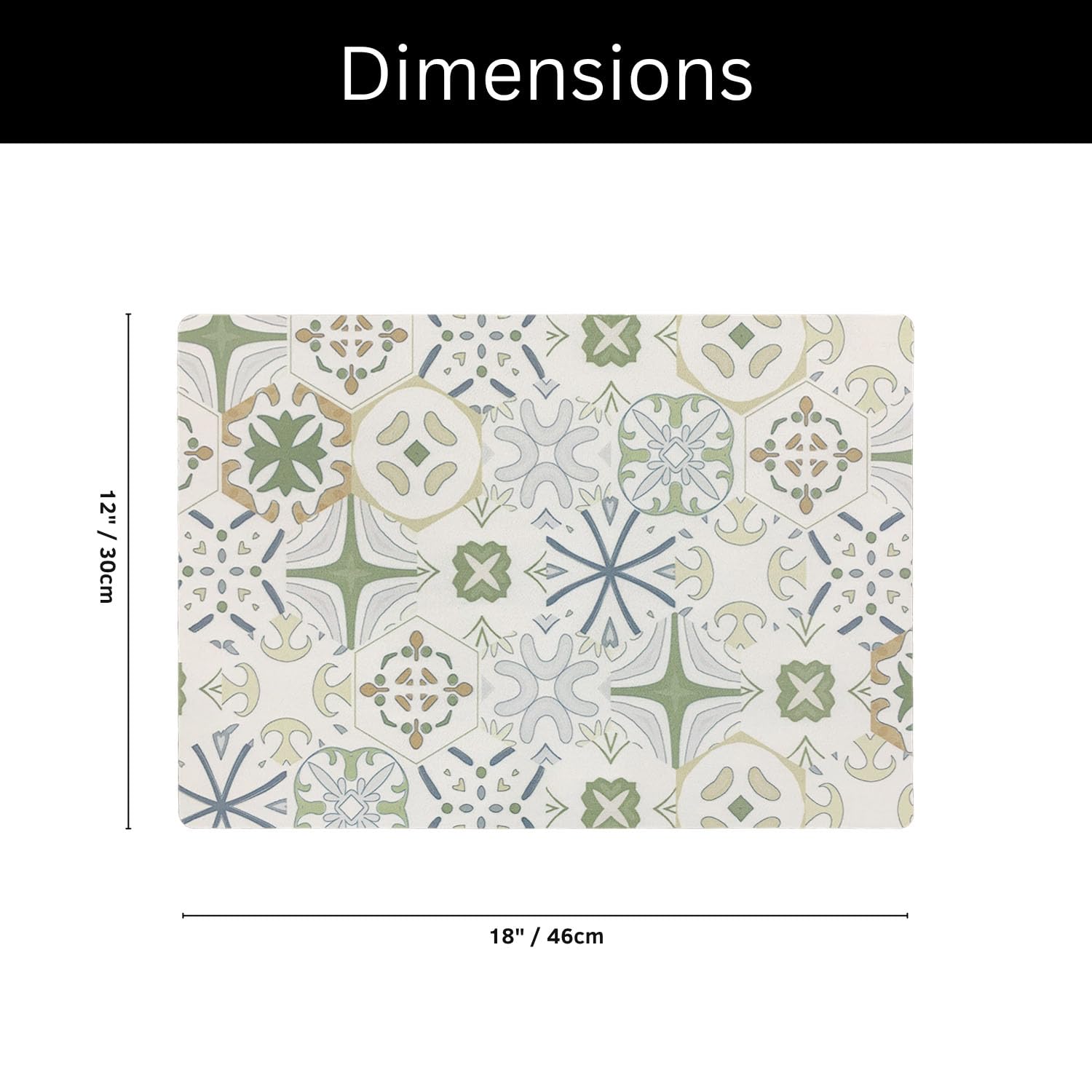 Kitchen Place Mat Set Of 4 (30x45 CM Geometric)