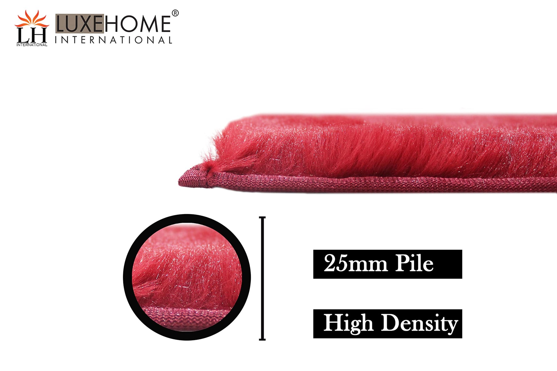 Austria Bath Mat Rabbit Fur 1000 GSM (45 x 75 Cm, Maroon)