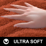 Bath Mat Classic Waves Microfiber 2200 GSM (40x60 cm, Rust)